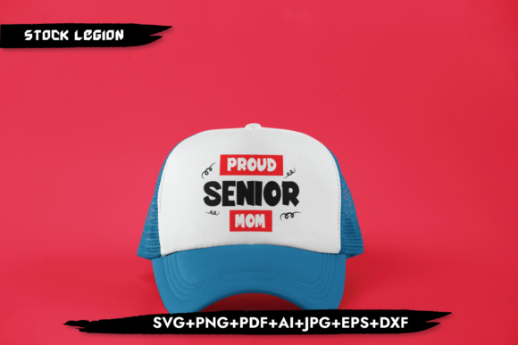 Proud Senior Mom Red Graphics for Crafts and Content