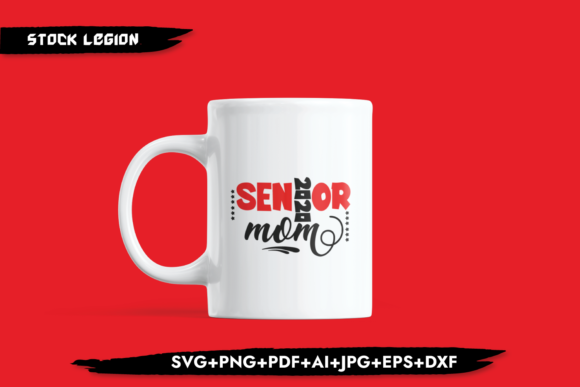 Senior Mom 2020 Red: A Vibrant Graphic Design Asset for Crafts and Blogs