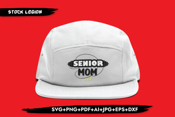 Senior Mom Yellow Stars Graphics for Crafts and Content